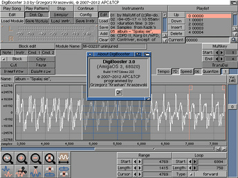 DigiBooster 3 beta 22 on AmigaOS 3